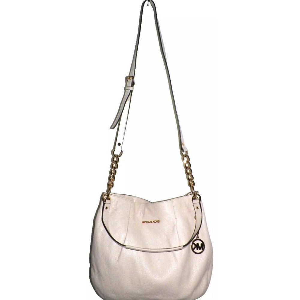 Michael Kors Bedford Hobo Shoulder Bag Crossbody Gold Chain